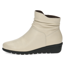 25203 variant 1 Elegant Crème Ruched Ankle Boots by Caprice