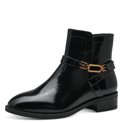 Glossy Urban Edge Patent Ankle Boots, 25365 - Image 2
