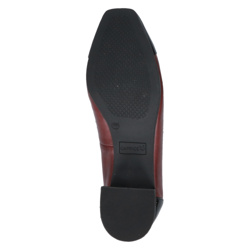 Caprice Black Leather Pump Heels with Patent Toe, Stretch Out, ANTISHOKK & AIRMOTION Technology, 22306 variation 1 - Image 6