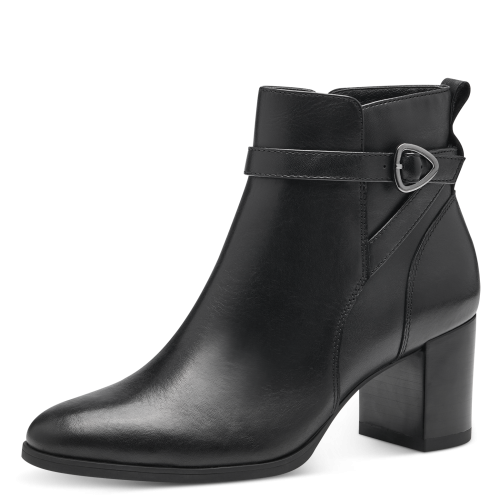 Sleek Noir Block Heel Anti-Shock Ankle Boots,  25373 - Image 2