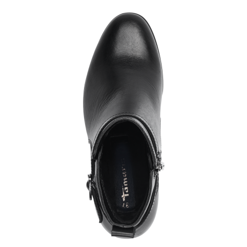 Sleek Noir Block Heel Anti-Shock Ankle Boots,  25373 - Image 4