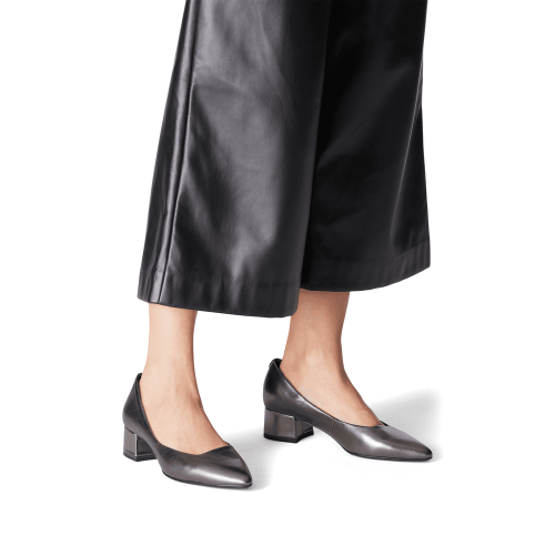 22314 Pewter Metallic Grey Pump Heels with TOUCHIT, ANTISHOCK & ANTISLIDE - Image 2