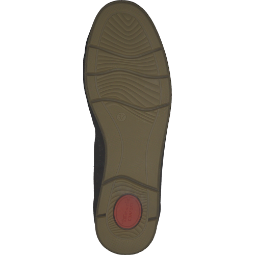 Tamaris Comfort Perforated Navy Ballerina Flats with Removable Footbed, 52101 - Image 4