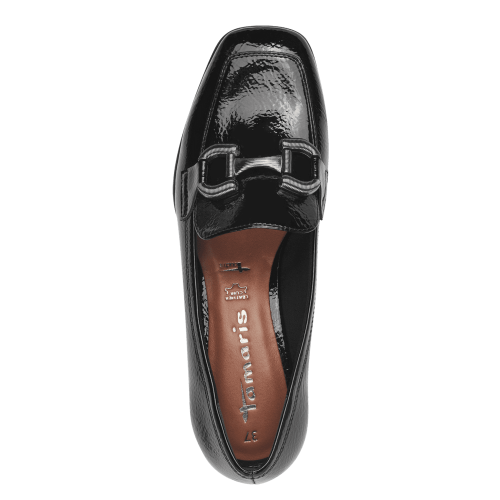 24316 variant 5 Patent Block Heel Pumps with Gold Hardware - Image 2