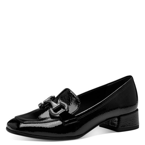 24316 variant 5 Patent Block Heel Pumps with Gold Hardware - Image 3