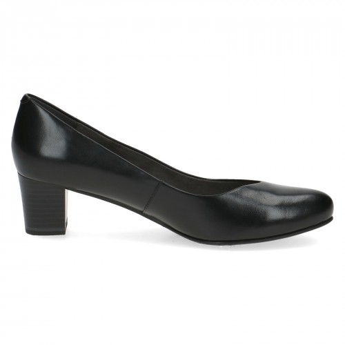 Caprice Black Leather Pump Heels with ANTISHOKK & MEMOTION, 22302 variation 1 - Image 2