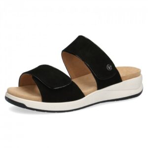Black Suede Comfort Wedge Sandals, 27250