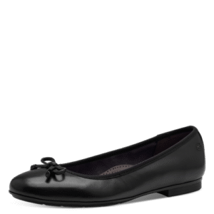 Tamaris Black Ballerina Flats with Comfort Fit & Removable Footbed, 52101 variant 1