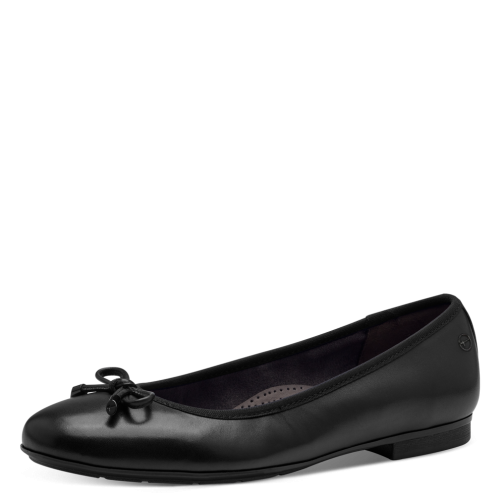 Tamaris Black Ballerina Flats with Comfort Fit & Removable Footbed, 52101 variant 1