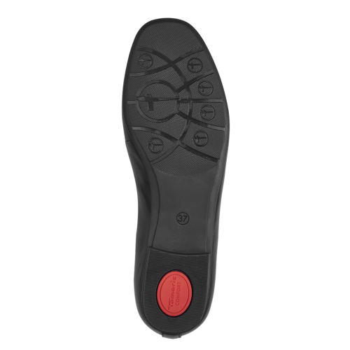 Tamaris Black Ballerina Flats with Comfort Fit & Removable Footbed, 52101 variant 1 - Image 3