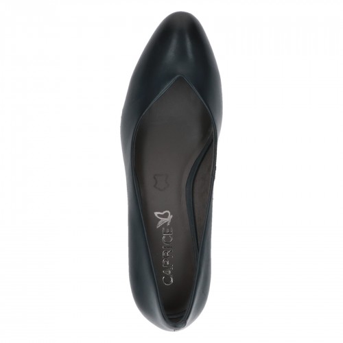 Caprice Black Leather Pump Heels with ANTISHOKK & MEMOTION, 22302variation 2 - Image 5