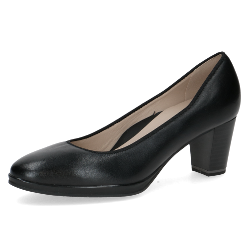 22400 variation 3 Black Leather Pump Heels with ANTISHOKK & MEMOTION,