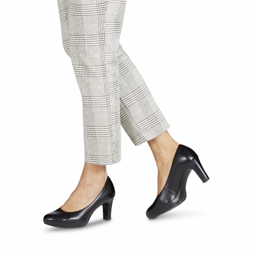 22410 Black Leather Pump Heels with ANTISHOKK, ANTISLIDE & TOUCHIT - Image 4