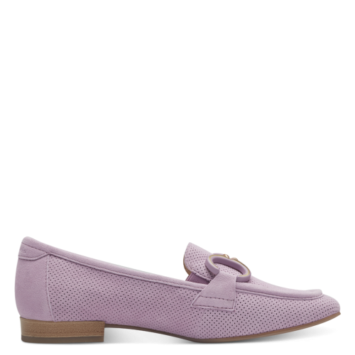 Tamaris Comfort Perforated Lilac Loafers with Gold Hardware & Removable Footbed, 54202 - Image 3