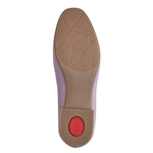Tamaris Comfort Perforated Lilac Loafers with Gold Hardware & Removable Footbed, 54202 - Image 4