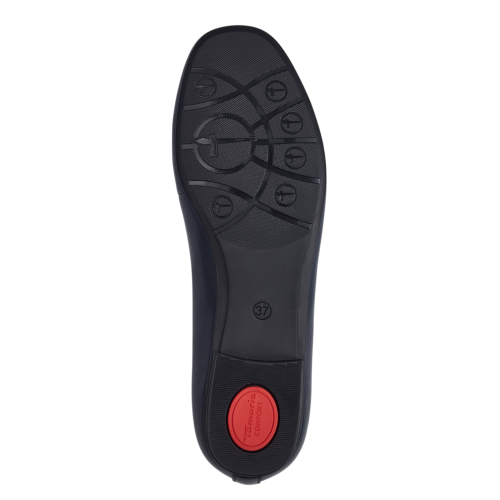 Tamaris Black Ballerina Flats with Comfort Fit & Removable Footbed, 52101 variant 2 - Image 6