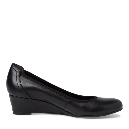 22320 variation 3 Black Leather Wedge Pump Heels with TOUCHIT & ANTISLIDE - Image 6