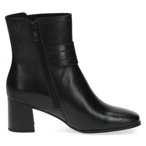 Sleek Noir Buckle Block Heel Boots by Caprice, 25315 variant 2 - Image 2