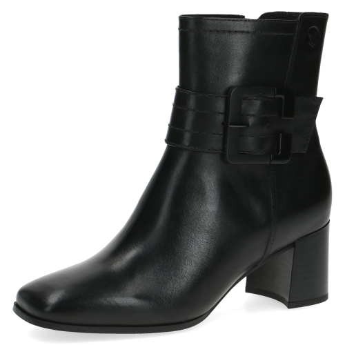 Sleek Noir Buckle Block Heel Boots by Caprice, 25315 variant 2 - Image 4