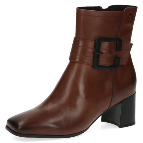 Sleek Noir Buckle Block Heel Boots by Caprice, 25315 variant 1 - Image 4