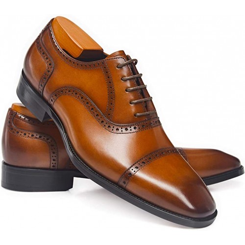 Classic Leather Brogue Men's Dress Shoes, BROGUE-101