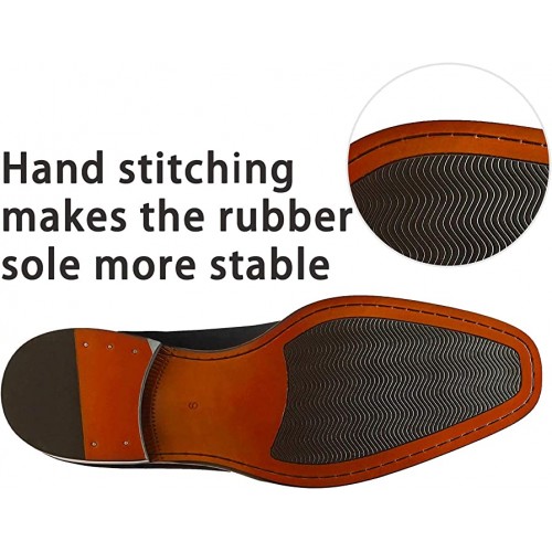 Classic Leather Brogue Men's Dress Shoes, BROGUE-101 - Image 6