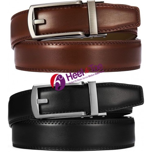Men's Comfort Click Leather Belt - Black & Brown, BELT-CLICK - Image 4