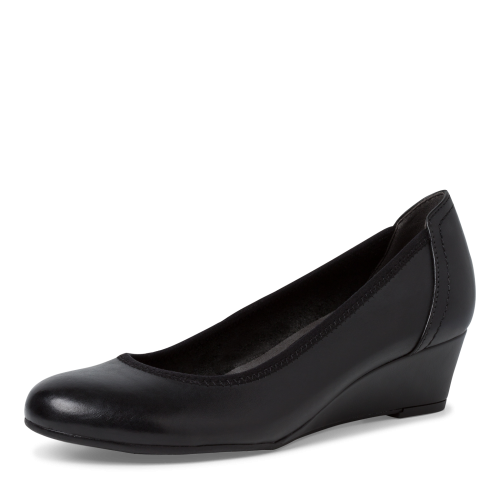 22320 variation 3 Black Leather Wedge Pump Heels with TOUCHIT & ANTISLIDE