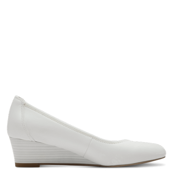 22320 variation 4 White Leather Wedge Pump Heels with TOUCHIT & ANTISLIDE - Image 3