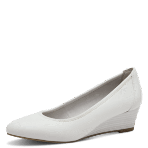 22320 variation 4 White Leather Wedge Pump Heels with TOUCHIT & ANTISLIDE