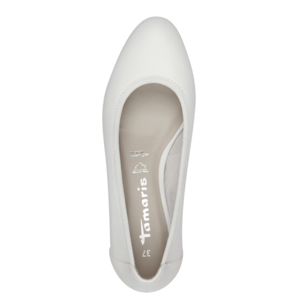 22320 variation 4 White Leather Wedge Pump Heels with TOUCHIT & ANTISLIDE - Image 4
