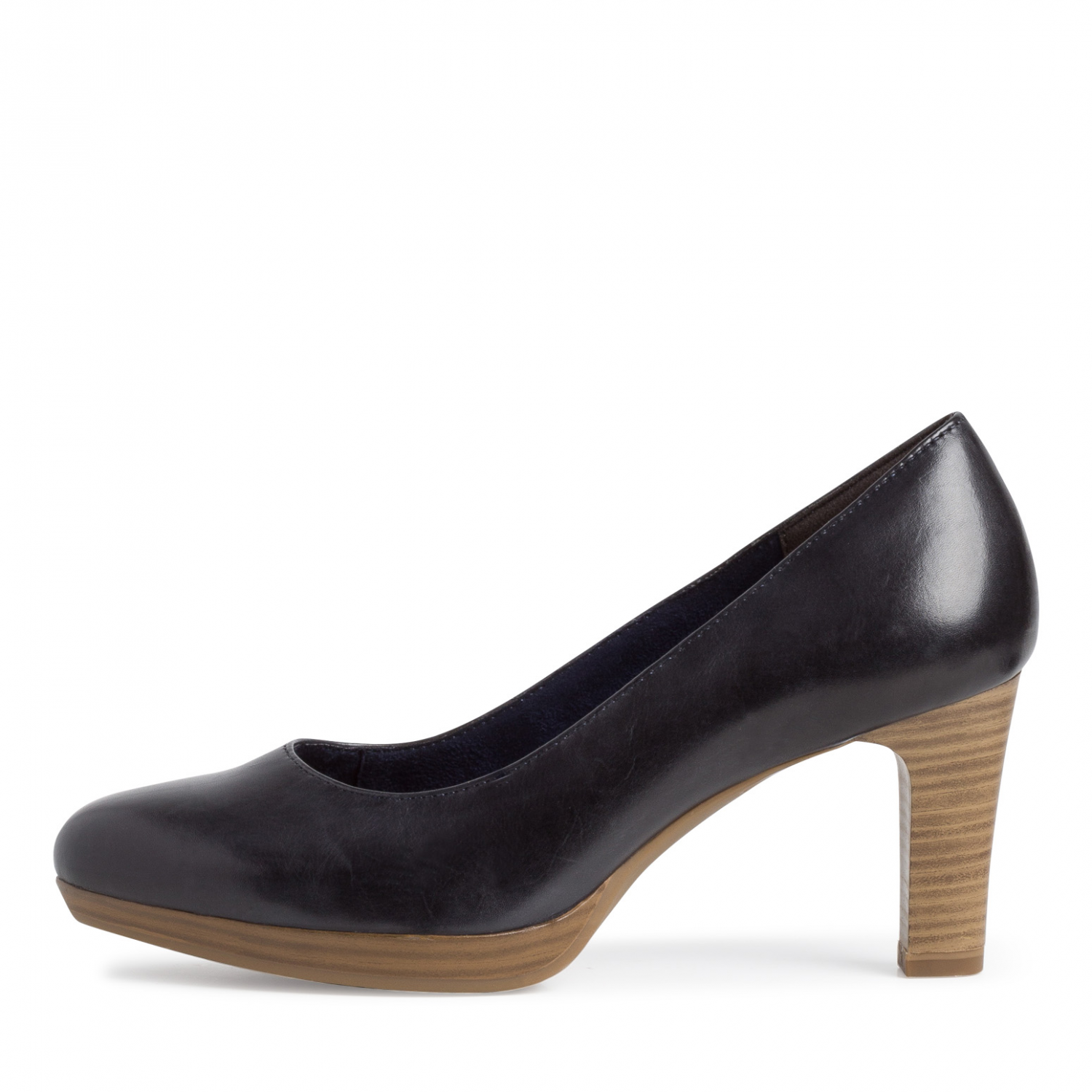 22410 Navy Leather Pump Heels with ANTISHOKK, ANTISLIDE & TOUCHIT - Image 5