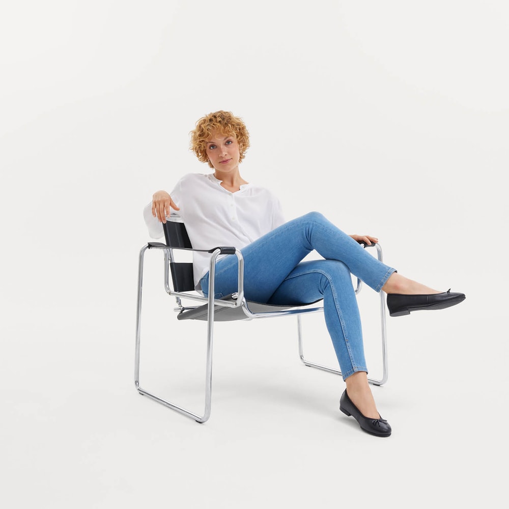 22116 variant 3 Classic Black Ballerina Flats with TOUCH-IT Technology - Image 6