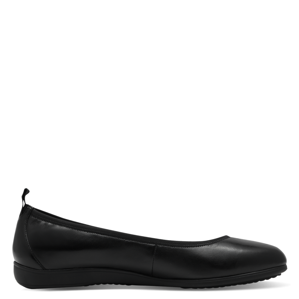 22130 Removable footBed Black Leather Flats - Image 3