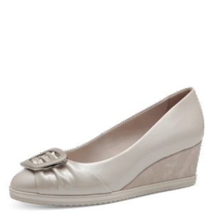 22323 variation 2 Champagne Leather Wedge Pump Heels with TOUCHIT & ANTISLIDE