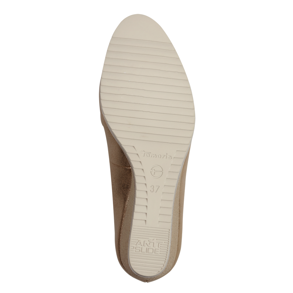 22323 variation 1 Gold Leather Wedge Pump Heels with TOUCHIT & ANTISLIDE - Image 4