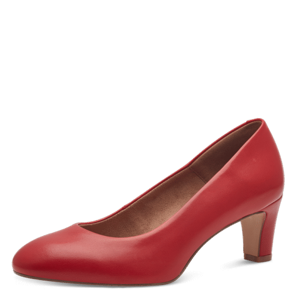 22420 variation 3 Red Leather Block Heel Pumps with TOUCHIT & F 1/2