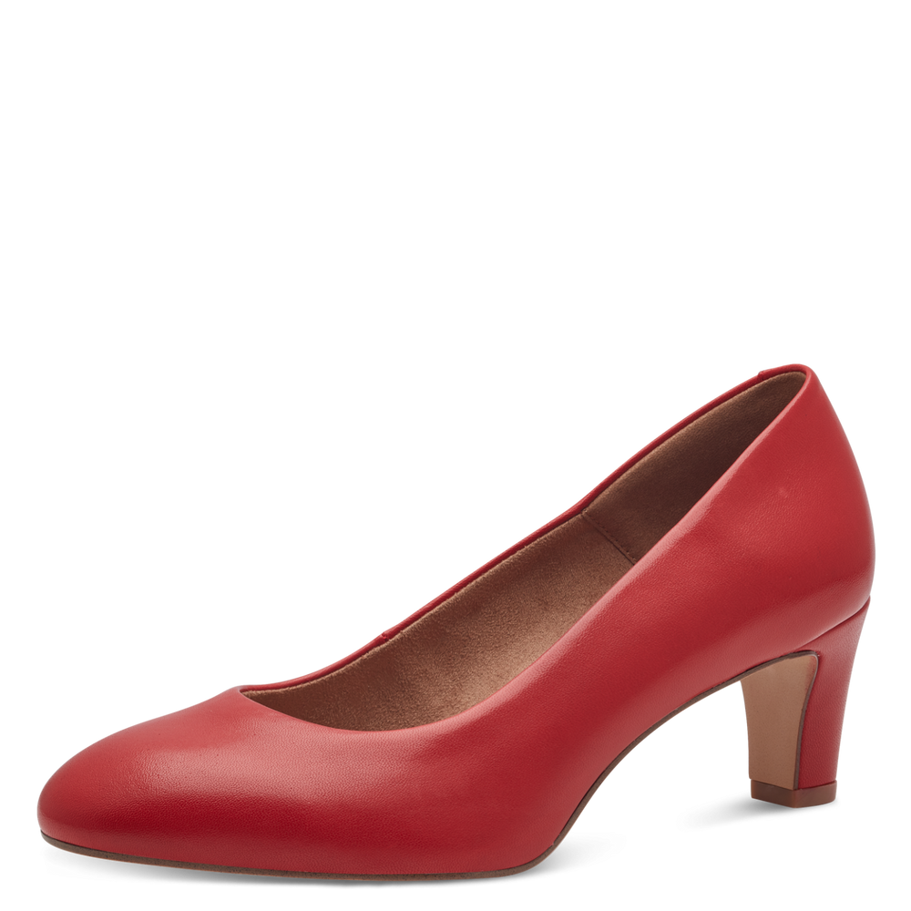 22420 variation 3 Red Leather Block Heel Pumps with TOUCHIT & F 1/2