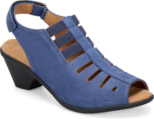 Faye Denim.Exclusive Pillowtop® memory foam footbed