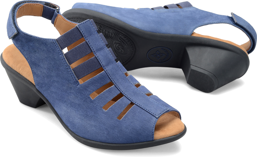 Faye Denim.Exclusive Pillowtop® memory foam footbed