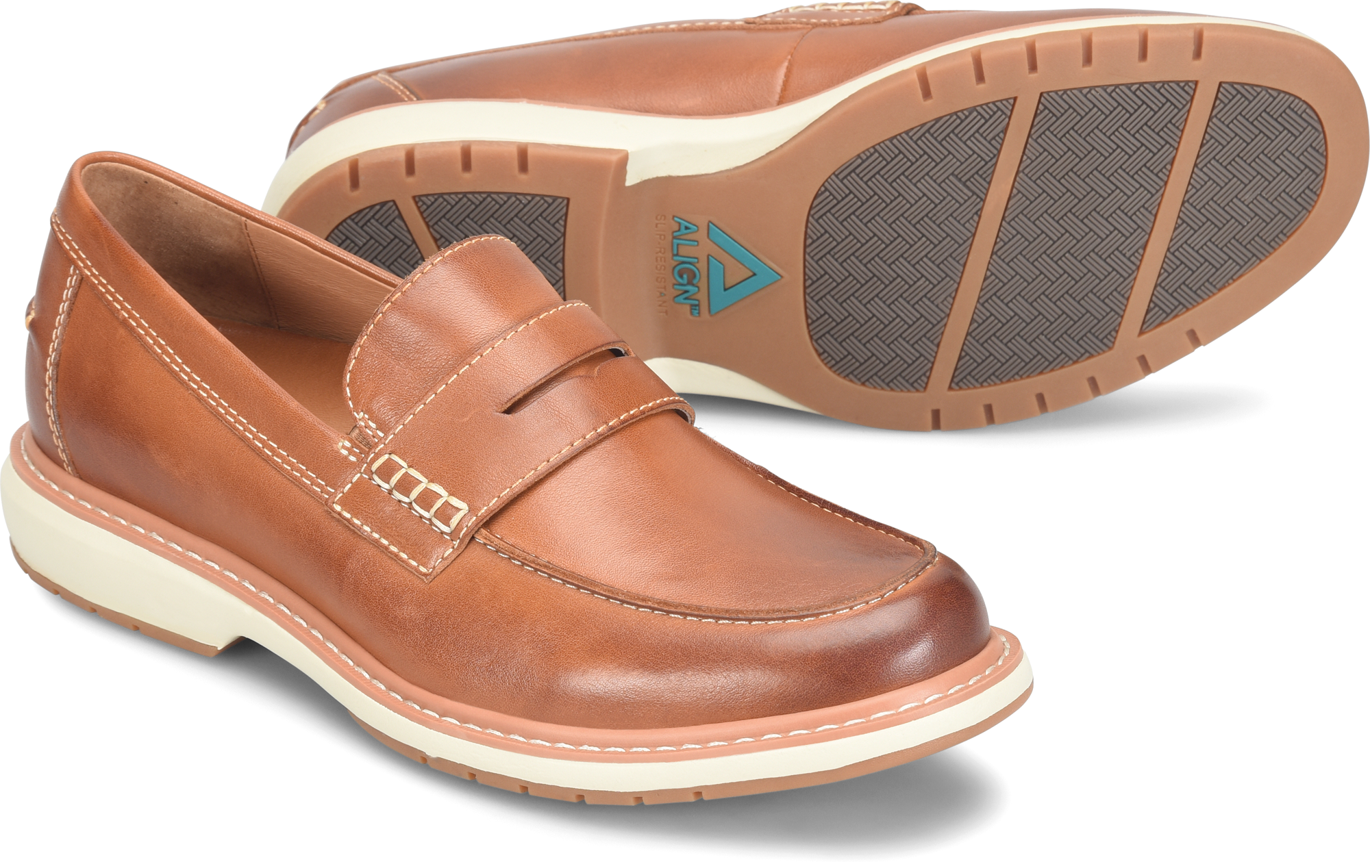 Archer Lugg,Slip-resistant rubber outsole with a lightweight EVA midsole and leather welt
