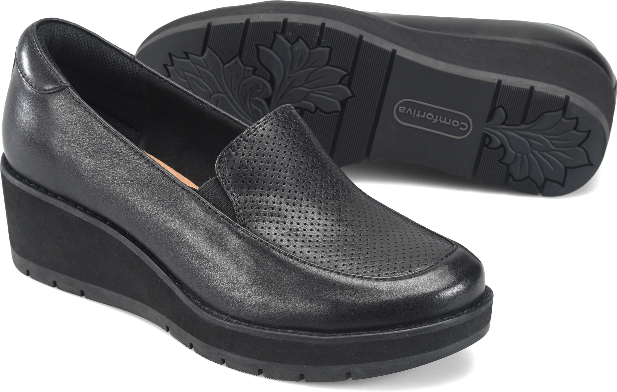 Fabiana Black.Exclusive Pillowtop® memory foam footbed