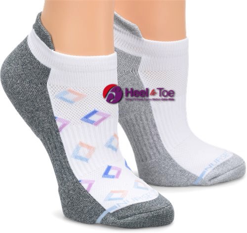 COMPRESSION ANKLET 2PK WHITE GEO DIAMOND