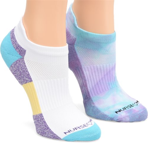 Compression Anklet 2pk - Violet Mist Tie Dye