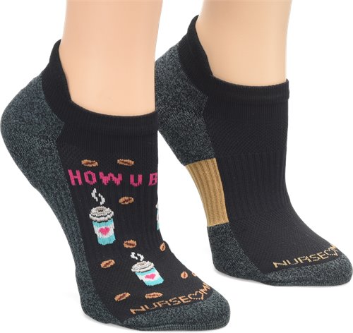 COMPRESSION ANKLET 2PK COFFEE BEAN