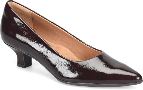 Sabrina Cognac.Soft microfiber-lined footbed, cushioned at ball, heel and arch