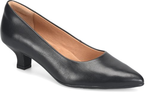 Sabrina Black.Soft microfiber-lined footbed, cushioned at ball, heel and arch