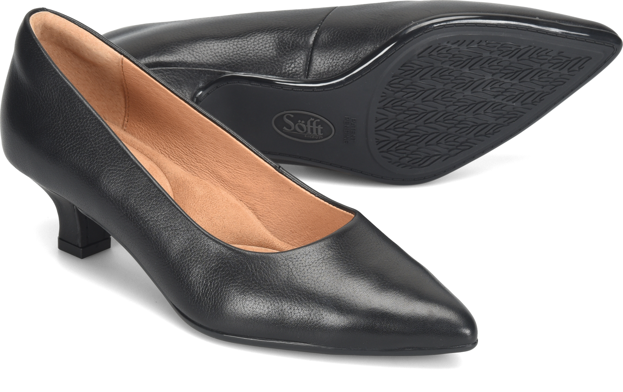 Sabrina Black.Soft microfiber-lined footbed, cushioned at ball, heel and arch